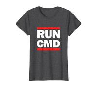 Run CMD - for Software Developers, Comp Sci, Hackathon T-Shirt, Women, Dark Heather Grey, Small