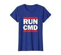 Run CMD - for Software Developers, Comp Sci, Hackathon T-Shirt, Women, Royal Blue, X-Small