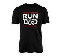 Run D&D T-Shirt Top Tee - Funny Dungeons & Dragons D&D Fantasy Role Play Game Dungeon Master Womens Unisex Fashion Clothing Clothes Gift (2XL, Black)