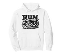 RUN Dinosaur Running Chase Funny Pullover Hoodie