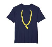 Run DMC Gold Chain T-Shirt, Men's Big and Tall, Navy Blue, 5X Tall