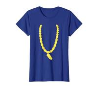Run DMC Gold Chain T-Shirt, Women, Royal Blue, Small