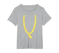 Run DMC Gold Chain T-Shirt, Women's Plus, Heather Grey, 5X