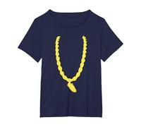 Run DMC Gold Chain T-Shirt, Women's Plus, Navy Blue, 5X