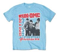 Run DMC Hollis Crew T-Shirt in Blue | Size: Medium Run DMC Blue M