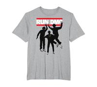 Run DMC Jump Logo T-Shirt, Men's Big and Tall, Heather Grey, 5X Tall