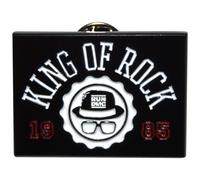 Run DMC King Of Rock Pin Badge in Black Run DMC Black One Size