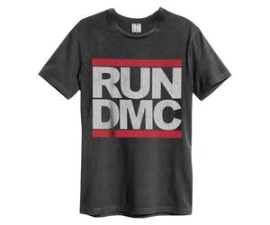 RUN DMC LOGO AMPLIFIED VINTAGE CHARCOAL LARGE - T-shirt