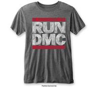 Run Dmc - Rock Off Run Dmc - Dmc Logo Grey (T-Shirt Unisex Tg. M) Merchandising Ufficiale