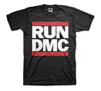 Run DMC Men's Logo Short Sleeve T-Shirt, Black, X-Large