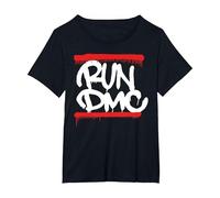 Run DMC Official Graffiti Logo T-Shirt T-Shirt, Women's Plus, Black, 5X
