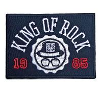 Run DMC Patch King Of Rock Band Logo Official Black Embroidered woven iron on Run DMC Black
