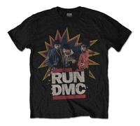 Run DMC POW Band Logo T-Shirt in Black | Size: 2XL Run DMC Black 2XL