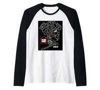 RUN DMC Queens NYC Map Raglan Baseball Tee