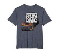 Run DMC Rasing Hell T-Shirt, Men's Big and Tall, Heather Blue, 5X Tall