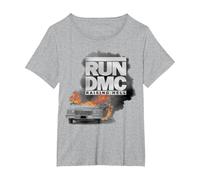 Run DMC Rasing Hell T-Shirt, Women's Plus, Heather Grey, 5X