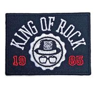Run Dmc - Run DMC Patch King of Rock Band Logo Official Black Embroidered Woven Iron on Taglia unica