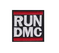 Run Dmc Small Black Patch Badge Embroidered Iron on Applique Souvenir Accessory