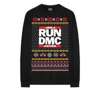 Run DMC Sweatshirt Christmas in Hollis Band Logo new Official Mens Black Unisex