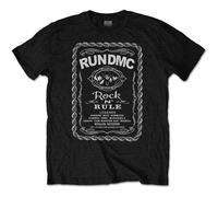 Run Dmc - T-Shirt # Xl Unisex Black # Rock N' Rule Whiskey Label