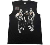 Run DMC Vest Top Gold Chains Photo Official Mens Black M