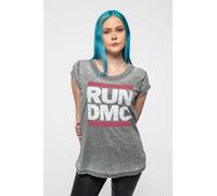 Run DMC Women's DMC Logo Burnout T-Shirt in Grey | Size: Large Run DMC Grey L