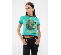 Run DMC Women's It's Tricky Vintage Logo Crop Top in Green | Size: XL Run DMC Green XL