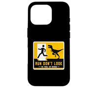 Run Don't Look The Fossil Got Revenge Matching Dinosaur Sign Case for iPhone 16 Pro