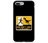Run Don't Look The Fossil Got Revenge Matching Dinosaur Sign Case for iPhone 7 Plus/8 Plus