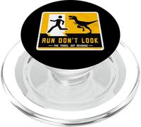 Run Don't Look The Fossil Got Revenge Matching Dinosaur Sign PopSockets PopGrip for MagSafe