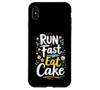 RUN Fast Eat Cake Typography Case for iPhone XS Max