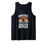 Run Fast Grab Flags Repeat Football Tank Top