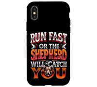 RUN FAST OR THE SHEPHERD WILL CATCH YOU Dog Lovers Case for iPhone X/XS