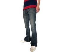 Run & Fly Distressed Blue Flat Front Denim Jeans for Men (Distressed Blue Denim, UK, Waist & Inseam, 30, 32)