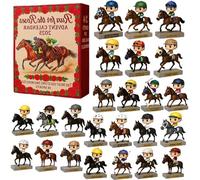 Run for the Roses Advent Calendar 2025, 24 Days Christmas Countdown with Mini Racing Horse Figurines, Christmas Advent Calendar 2025, Gift for Horse Lovers (1set)
