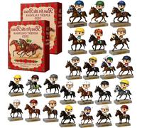 Run for the Roses Advent Calendar 2025, 24 Days Christmas Countdown with Mini Racing Horse Figurines, Christmas Advent Calendar 2025, Gift for Horse Lovers (2set)