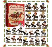 Run for The Roses Advent Calendar 2025, 24 Days of Iconic Collectible Miniature Ornaments, Christmas Advent Calendar 2025, Horse Racing Theme Xmas, for Horses Lovers, Collectors (a)