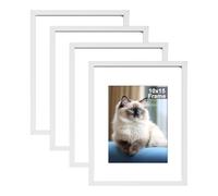 RUN HELIX 4x6 inch Picture Frame Set of 4, Black Picture Frames 4x6, photo Frames,Plexiglass, Poster Frames with Wall Hanging