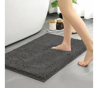 RUN HELIX Chenille Bath Mat, Non Slip Extra Soft Bath Toilet Mat 40x60cm, Super Absorbent Bath Rug for Bathroom, Bedroom, Shower and Tub, Washable Quick Drying Bathroom Mat
