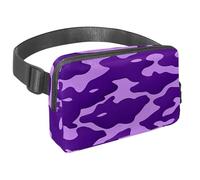 Run, Hike, and Cycle Hands-Free with our Crossbody Bag, The Perfect Travel Waist Pack, Purple Camouflage Pattern