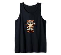 Run I Thought You Said Rum Funny Drinking Skeleton Runner Tank Top