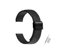 Run Ken 1.0mm Mesh Milanese Loop Watchband Compatible With DW Belt Stainless Steel Metal Strap 18 20 22 24mm Band(Black,22mm)