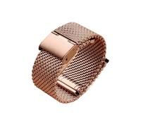 Run Ken 1.0mm Milanese Mesh Loop Stainless Steel Watch Band Bracelet 18mm 20mm 22mm 24mm Wristbands Compatible With DW 3mm Thickness Strap Compatible With Omega(Rose Gold,18mm)