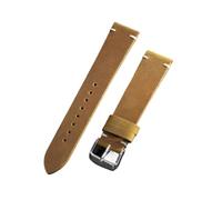 Run Ken 18mm 20mm 21mm 22mm 24mm Vintage Watch Band Stitching Crazy Horse Oil Cowhide Strap Smartwatch Wristband(LightBrown,18mm)
