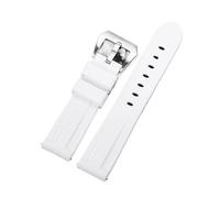 Run Ken 20 22mm Watch Strap Compatible With PAM 24mm 26mm Quick Release Silicone Wrist Strap(WHITE,22mm)