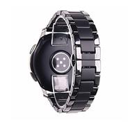 Run Ken 20mm 22mm 24mm Luxury Ceramic Band Compatible With Samsung Galaxy 3 Watch 46mm 42mm Gear S3 Strap Active 2 40 44mm Smart Watch Ceramic Strap(Matte light Black,20mm)