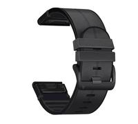 Run Ken 22 26MM Leather+Silicone Watch Band Straps Compatible With Garmin Fenix 7X 7 6X 6 Pro 5X 5 Epix Gen 2 Smartwatch EasyCompatible With Wristbands Bracelet(Silicone)