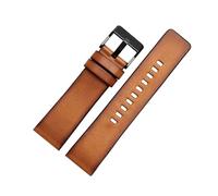 Run Ken 24mm 26mm Genuine Leather Bracelet Compatible With Diesel DZT2002 DZ7408 DZ4476 DZ4343 Watch Strap Brown Watchband Retro Wristwatches Band