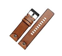 Run Ken 24mm 26mm Genuine Leather Bracelet Compatible With Diesel DZT2002 DZ7408 DZ4476 DZ4343 Watch Strap Brown Watchband Retro Wristwatches Band