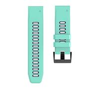 Run Ken 26MM 22MM 20MM QuickFit Strap Compatible With Garmin EPIX Fenix 7 7X 7S Solar 6 6X 6S Pro 5X 5S Plus/Instinct 2/Forerunner 945 Silicone Band(Teal blue,For Garmin Enduro)
